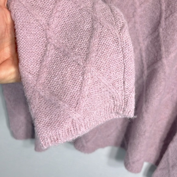 Eileen Fisher Peruvian Alpaca Fluff Funnelneck Sweater in Dusty Pink Size M - Picture 4 of 9